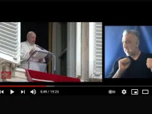 ASL interpretation of Pope Francis’ Sunday Regina Coeli address on April 18, 2021.